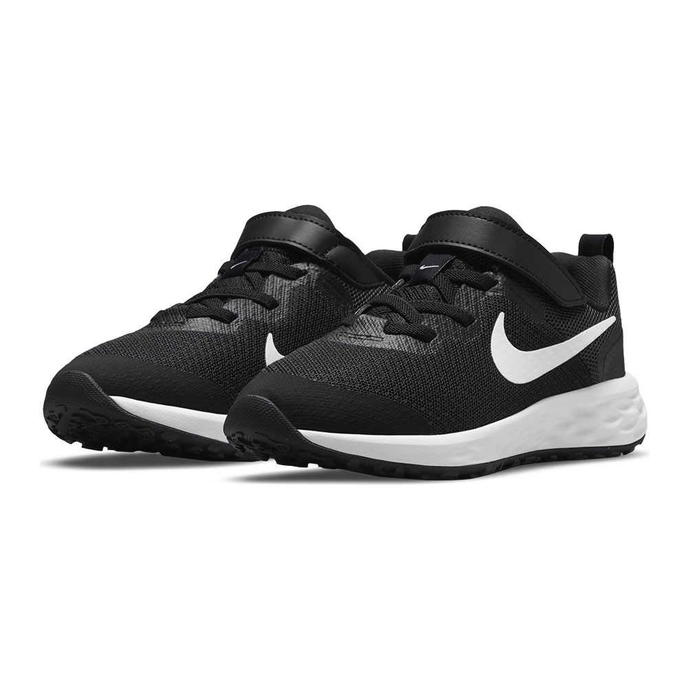 TENIS ESTILO DEPORTIVO NIKE REVOLUTION 6 NN (PSV)-NEGRO/  NIÑO DD1095 003 100% ORIGINAL
