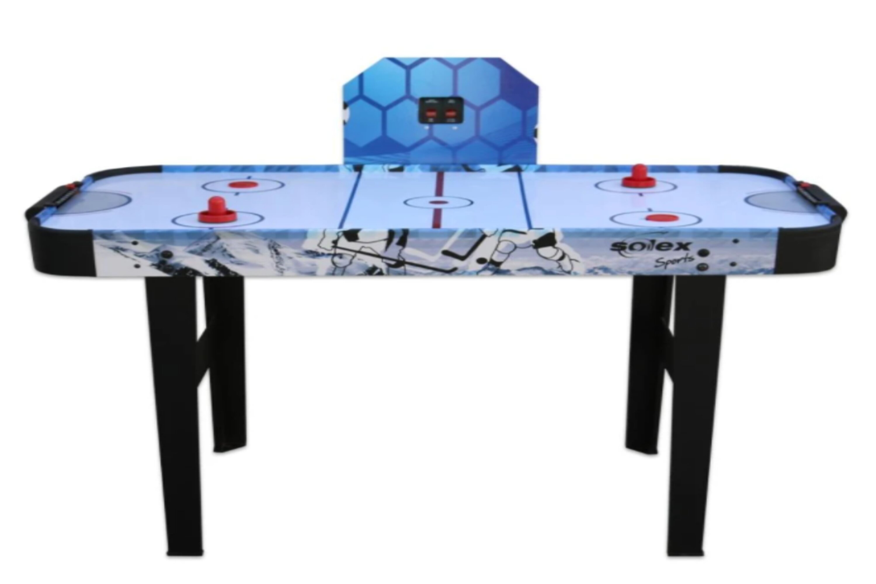 Mesa De Hockey De Aire Con Discos Y Empujadores Marca Solex