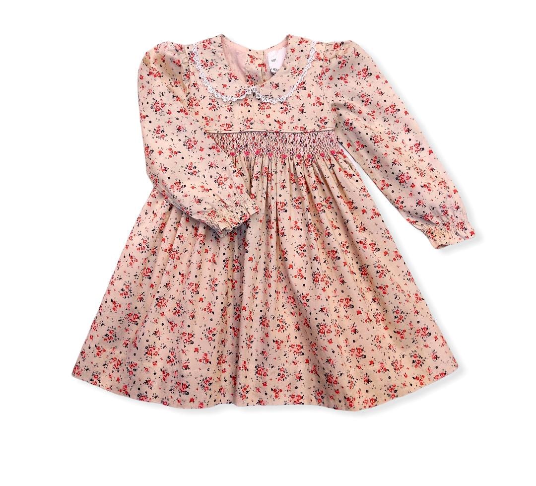 VESTIDO BEIGE FLOREADO 