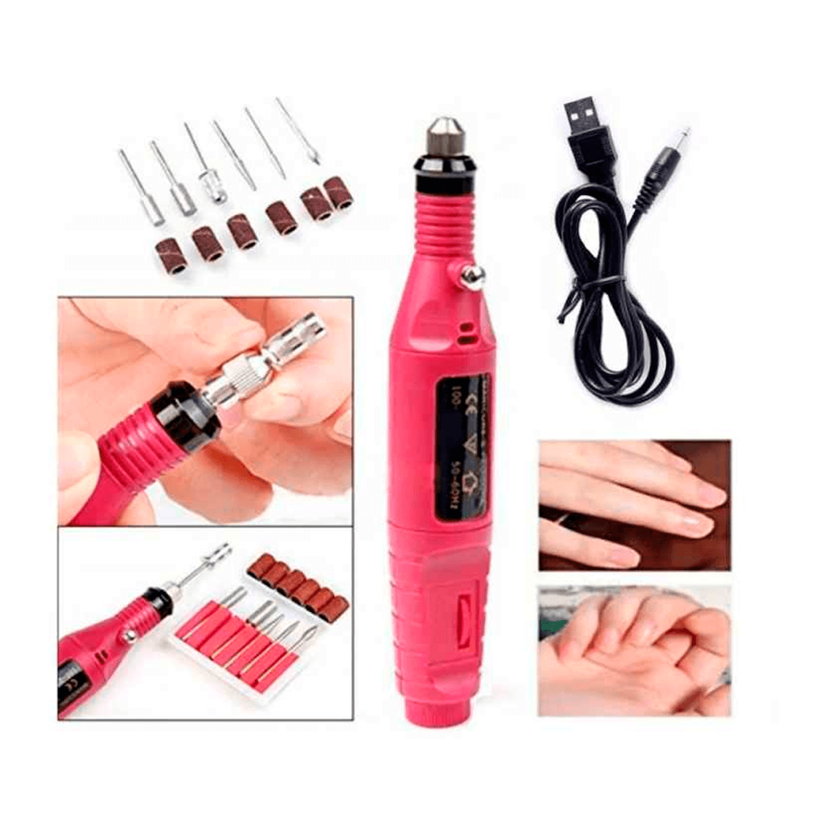  Uñas Lámpara De Secado UV Led Catarina + Pulidor Drill Esmeril Uñas + Regalo Lima de Uñas Accesorios Para Manicura Y Pedicura Kit.