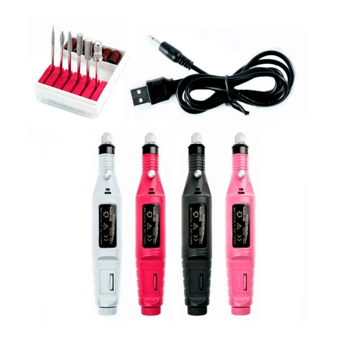 27 Piezas Kit De Uñas Arte Y Decoracion De Uñas Taladro + Esmaltes Kit De Arte De Uñas, Pinceles Decorar Manicura Decoración