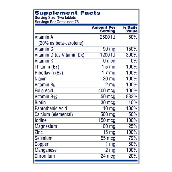 Multivitamínico One A Day Proactive 65+ Vitaminas para Adultos Mayores 150 Tab