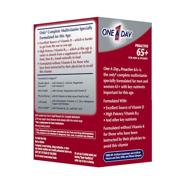 Multivitamínico One A Day Proactive 65+ Vitaminas para Adultos Mayores 150 Tab