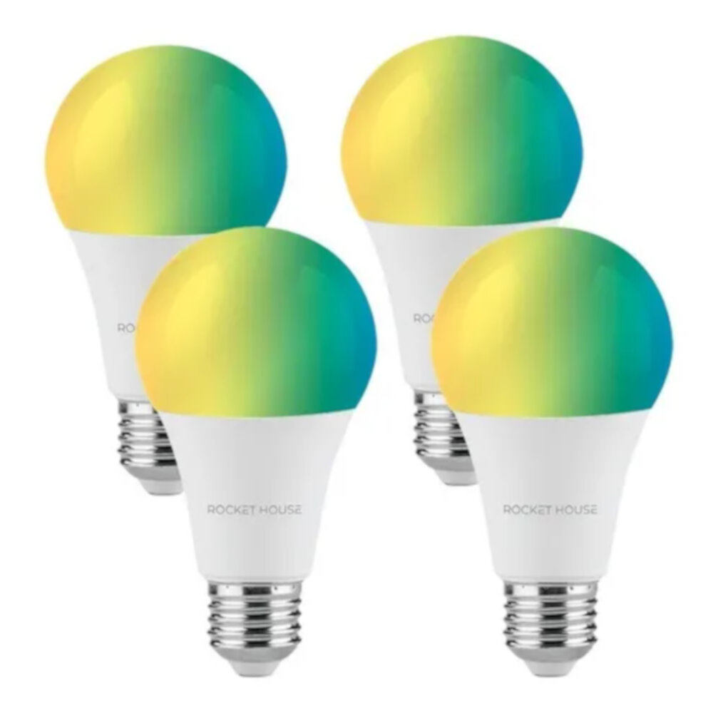 Foco Inteligente Led Rocket House Rainbow Rgb Wifi 11w 4 Pack