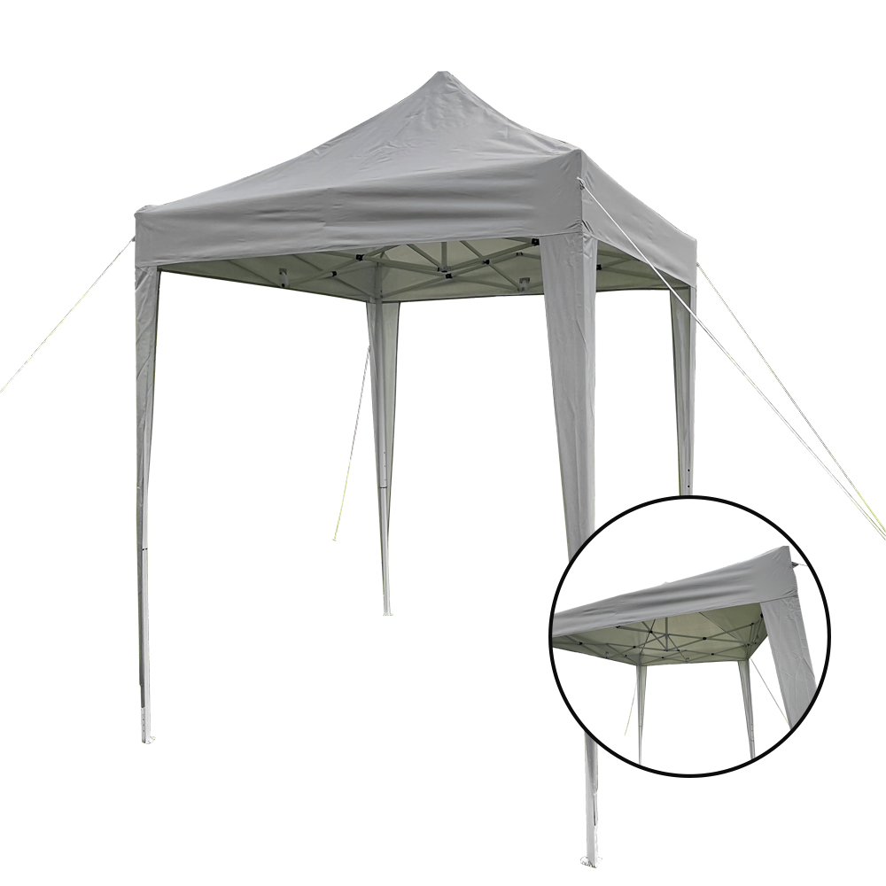Toldo Carpa Retractil 2m x 2m impermeable premium Beckon color Gris