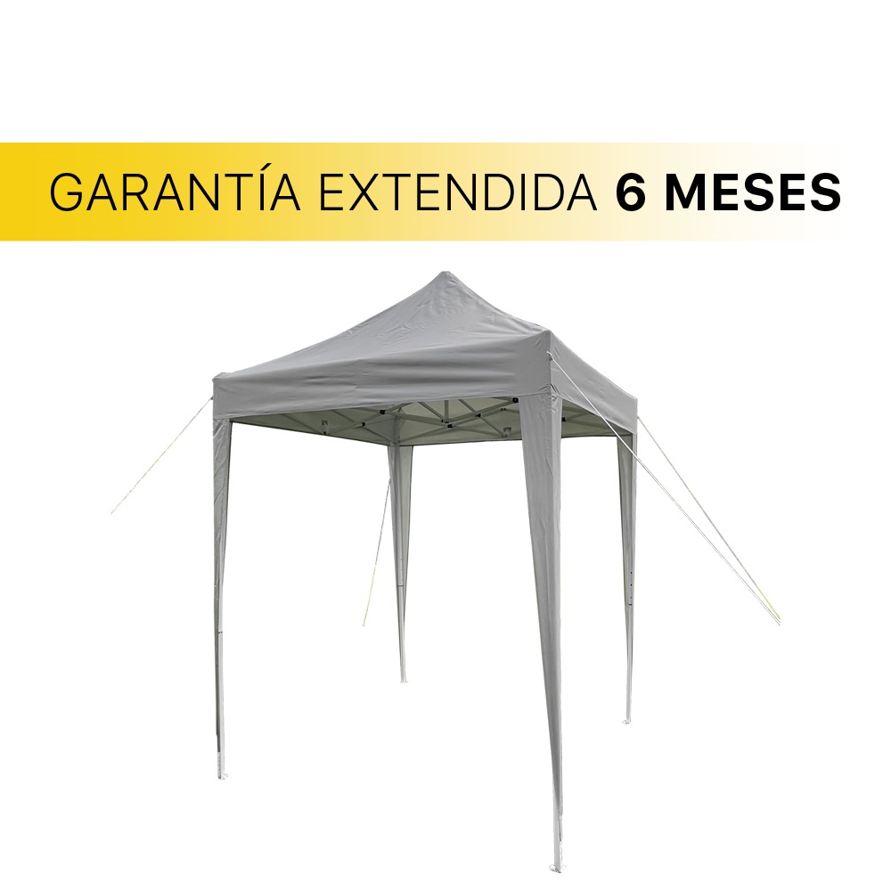 Toldo Carpa Retractil 2m x 2m impermeable premium Beckon color Gris