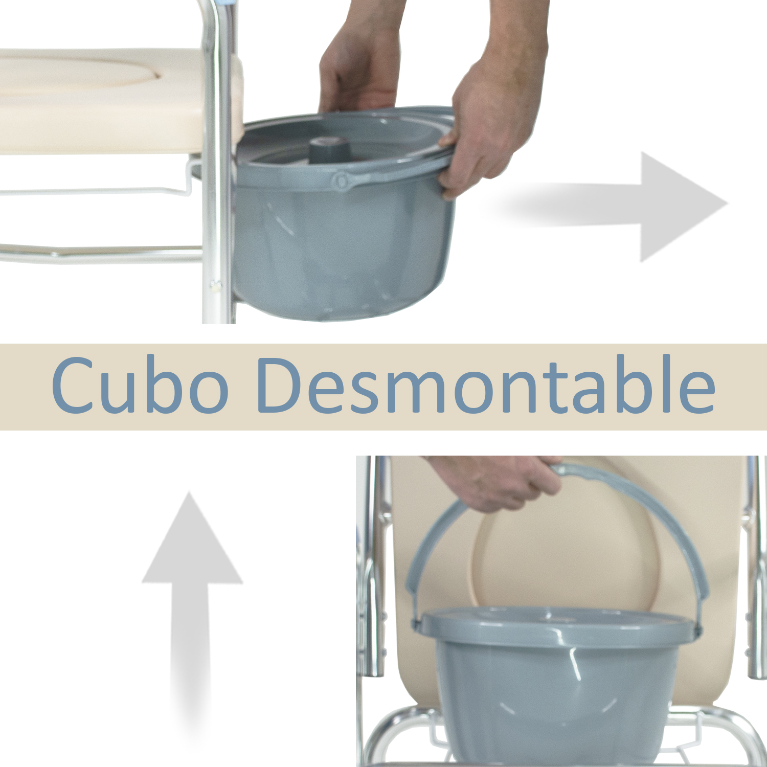 Silla Para Baño Discapacitados 3 en 1 Silla Ducha Comodo y Silla de Traslado