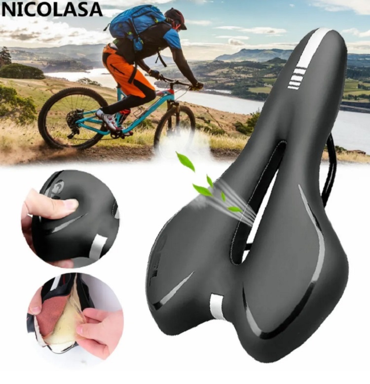 Asiento Bicicleta Impermeable Acolchada- Sillín De Bicicleta