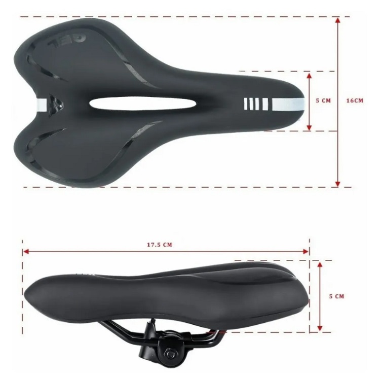 Asiento Bicicleta Impermeable Acolchada- Sillín De Bicicleta