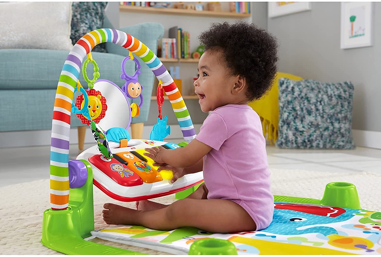 Gimnasio Fisher - Price Deluxe Kick & Play Piano Gym Verde