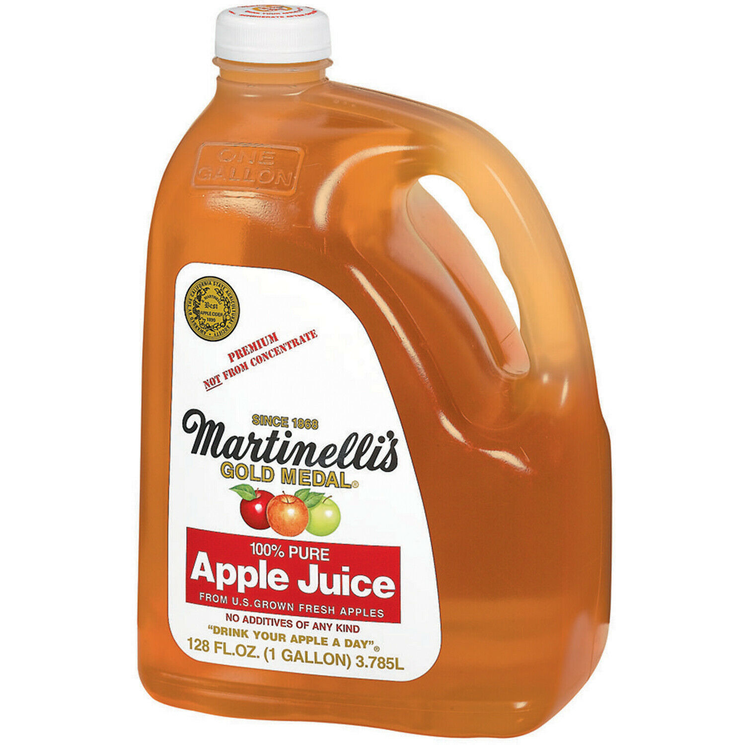Martinelli Jugo De Manzana Medalla de Oro , 3.785 L  ( paquete de  2  galones )