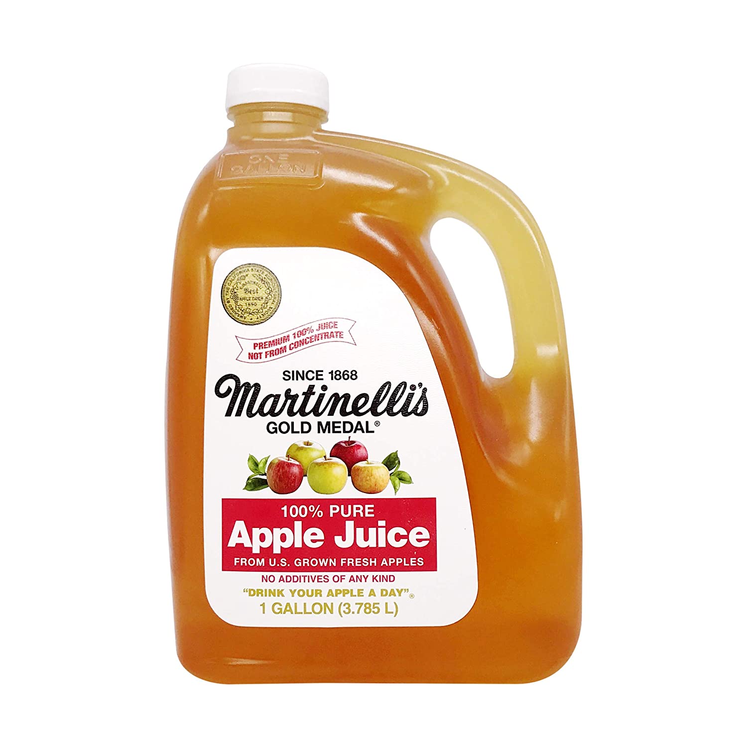 Martinelli Jugo De Manzana Medalla de Oro , 3.785 L  ( paquete de  2  galones )