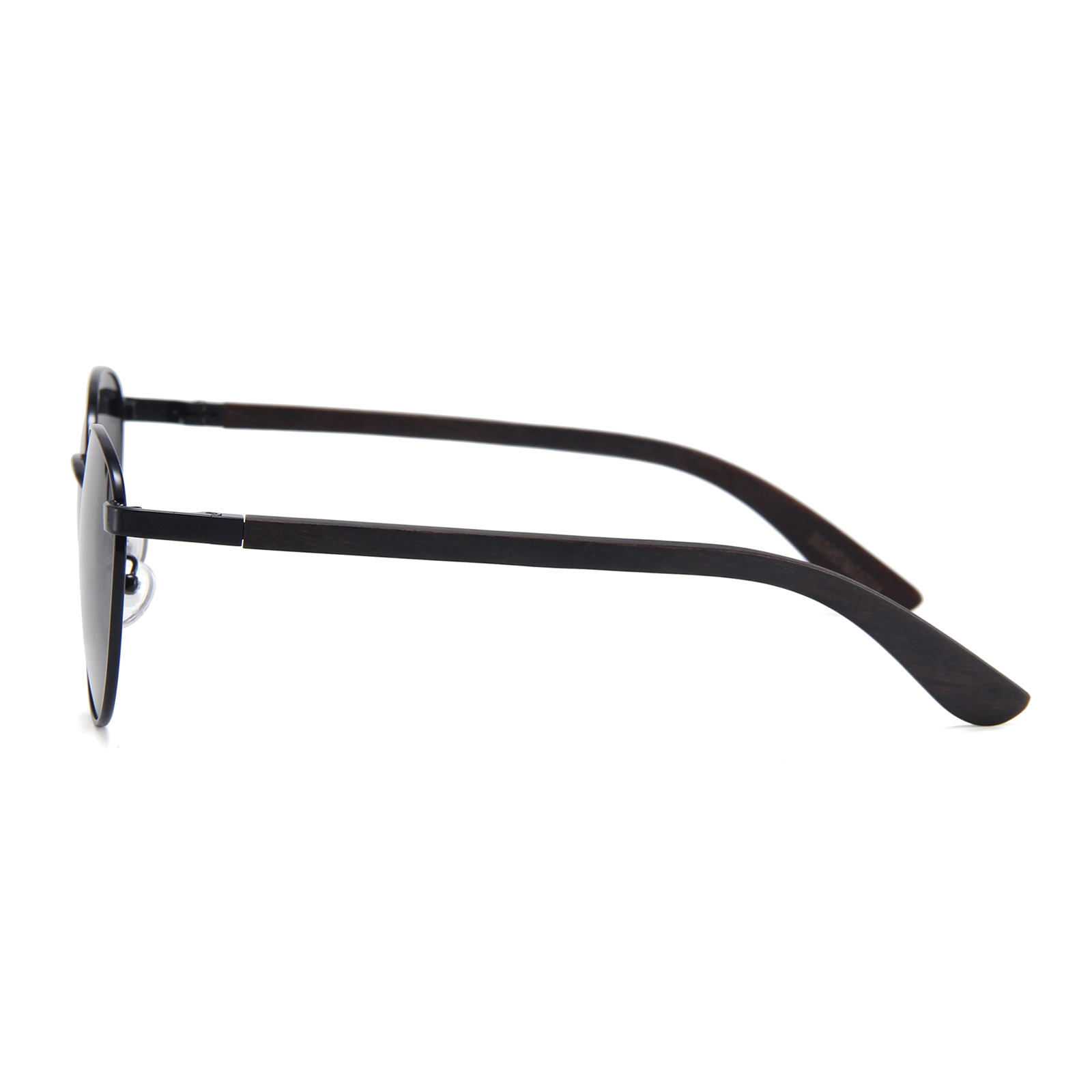 Lentes Gafas de Sol PANDAS Unisex para Hombre y Mujer Polarizados Redondos Circulares Oscuros de Madera UV400 Grulla Negro