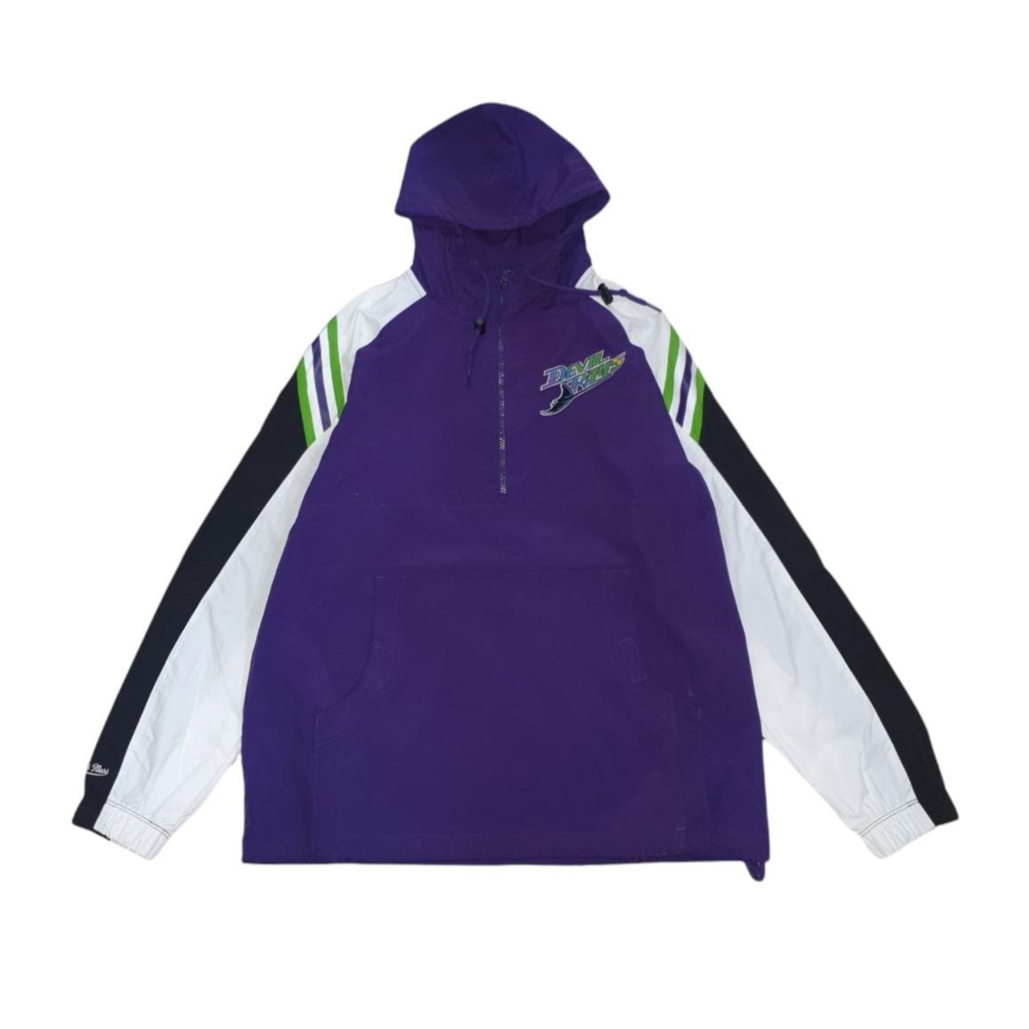 Chamarra Mitchell & Ness Half Zip Retro Devil Rays Original 19008TBRDKPR