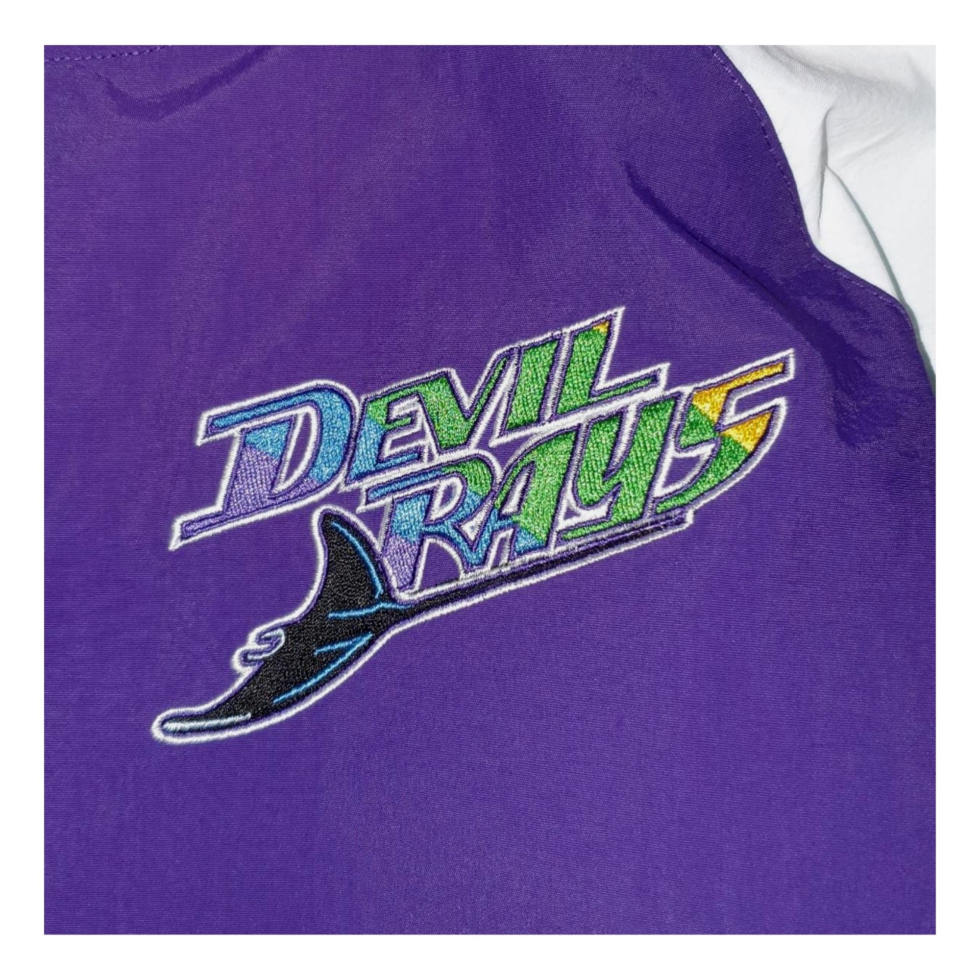 Chamarra Mitchell & Ness Half Zip Retro Devil Rays Original 19008TBRDKPR