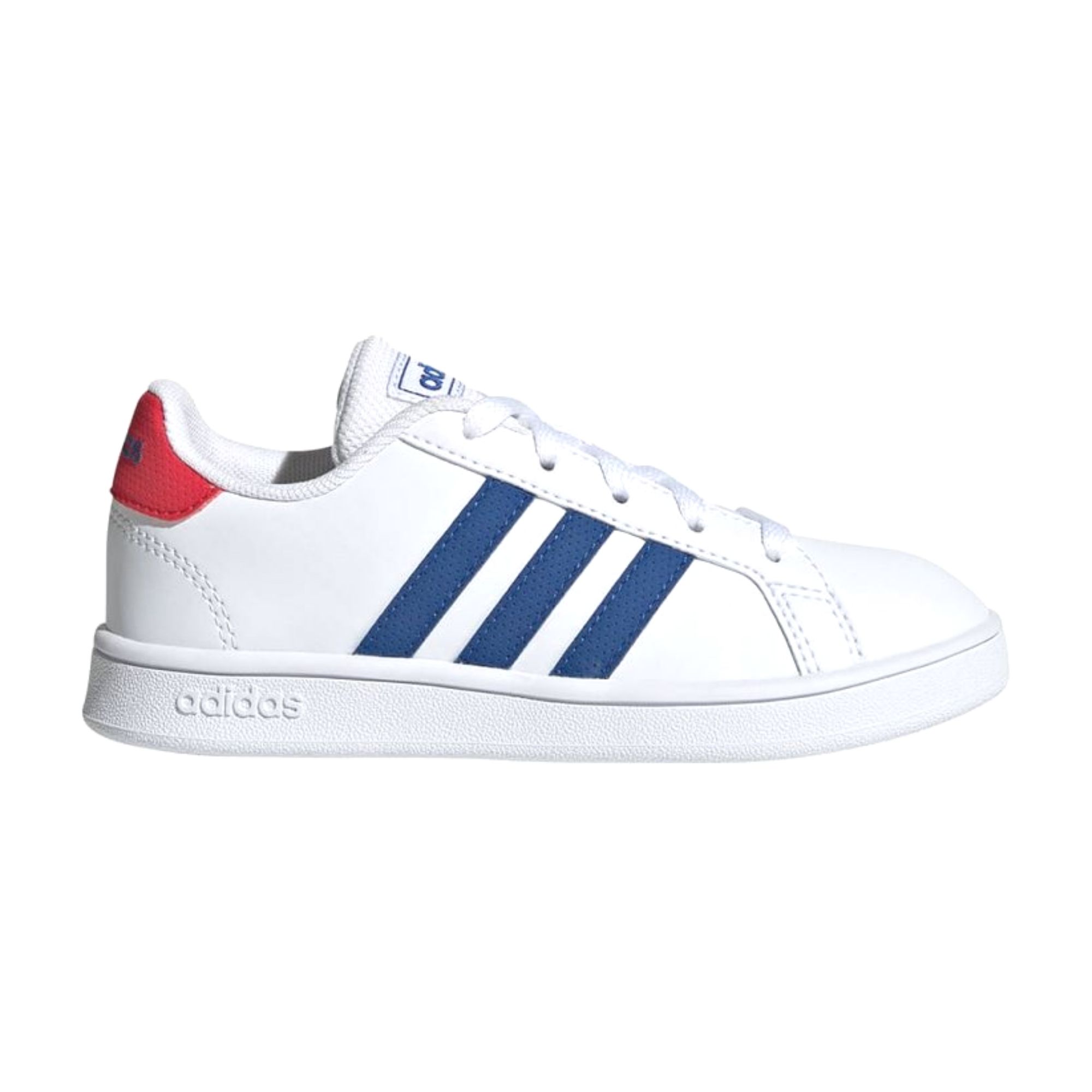 Tenis Adidas Grand Court K Blanco con Azul Rojo Originales GX5742