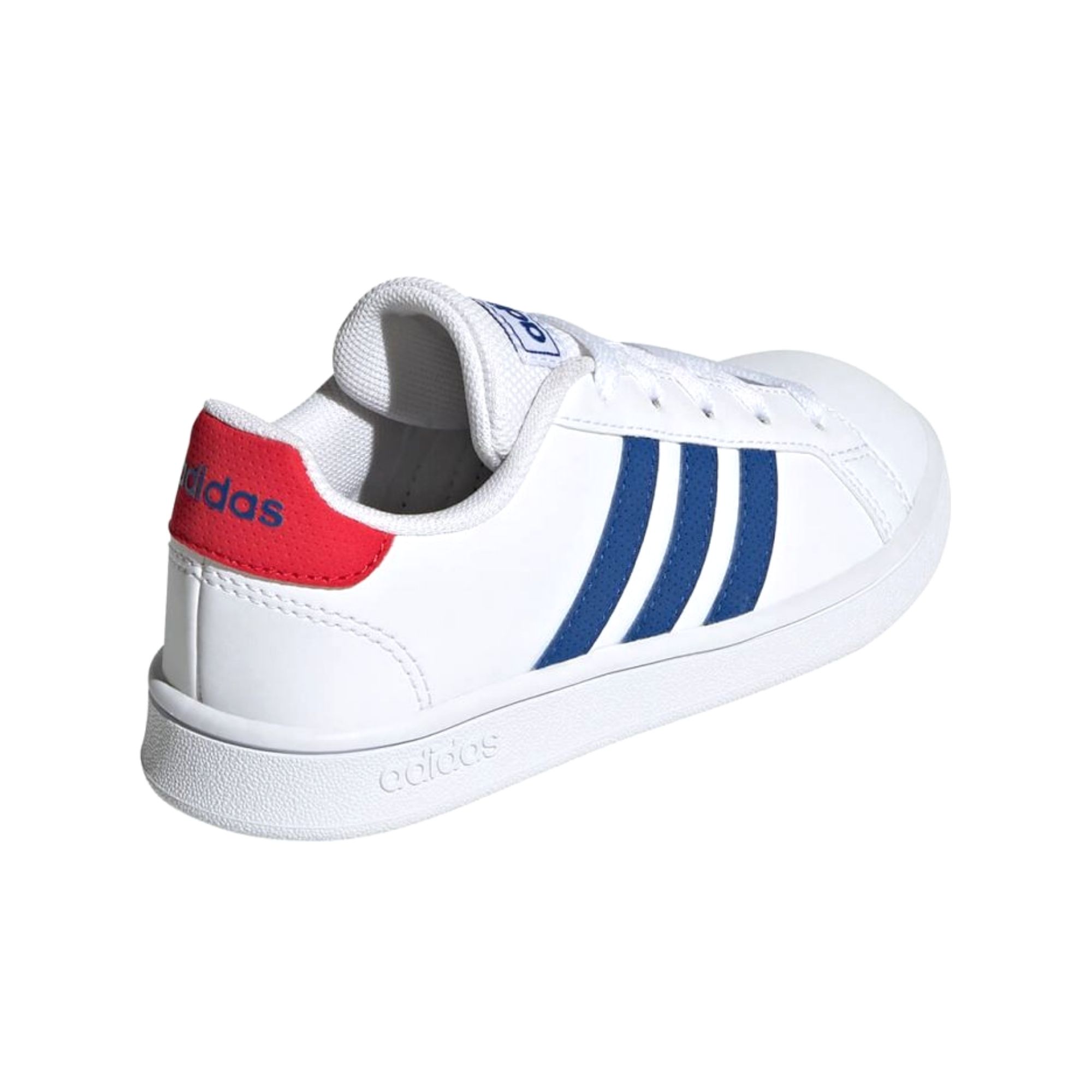 Tenis Adidas Grand Court K Blanco con Azul Rojo Originales GX5742