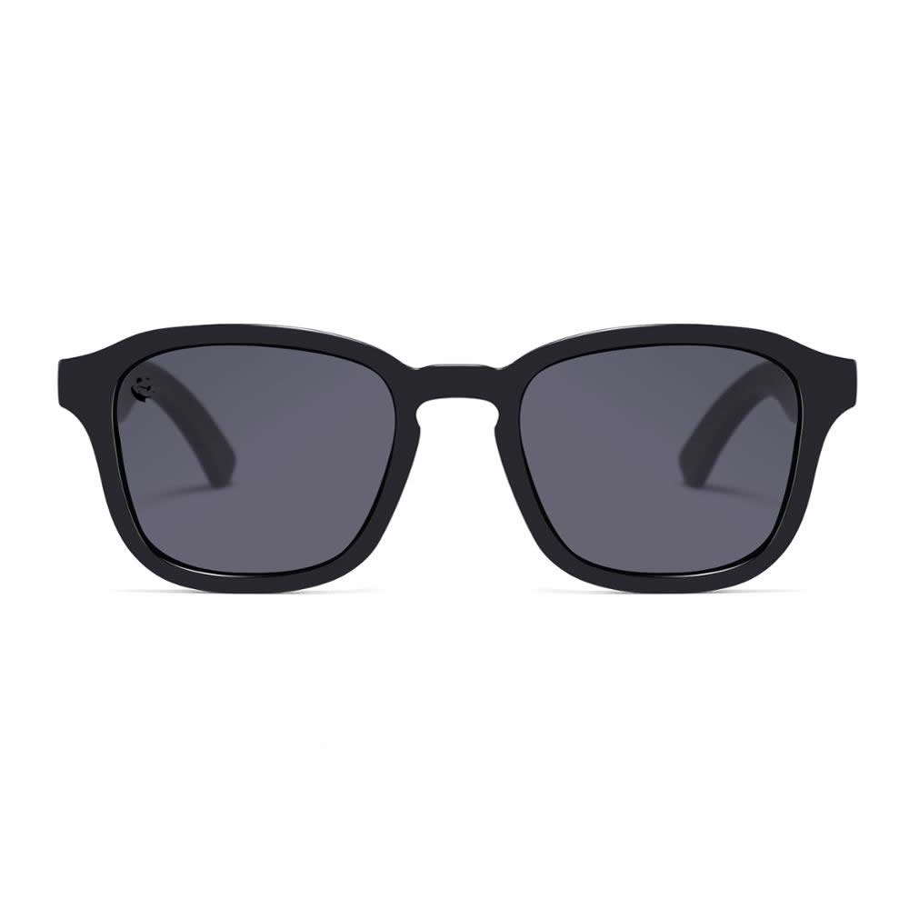 Lentes Gafas de Sol PANDAS Unisex para Hombre y Mujer Polarizados Cuadrados Oscuros de Madera UV400 Cayman Negro