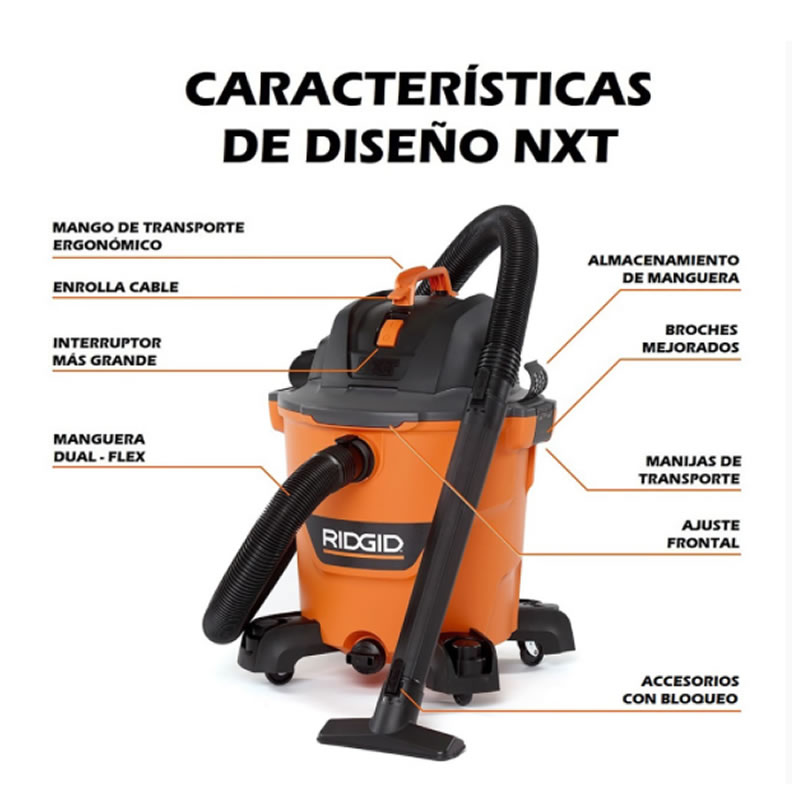 Aspiradora Para Seco-Mojado 12 Galones RIDGID HD1200M THD