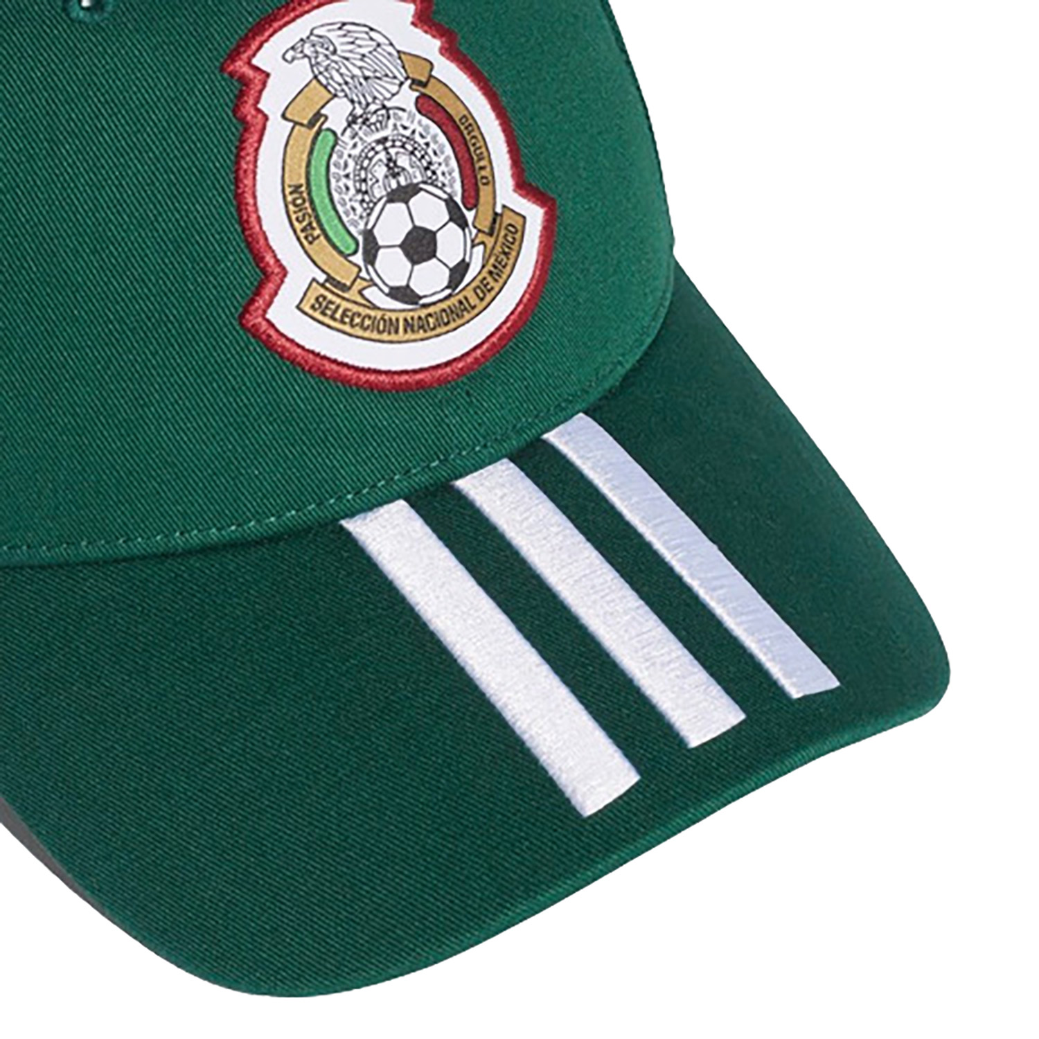 Gorra Adidas Selección Mexicana Verde con Franjas - Hombre Ajustable