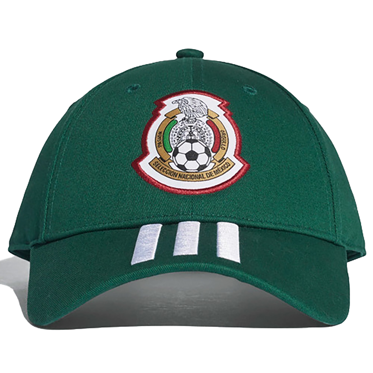 Gorra Adidas Selección Mexicana Verde con Franjas - Hombre Ajustable