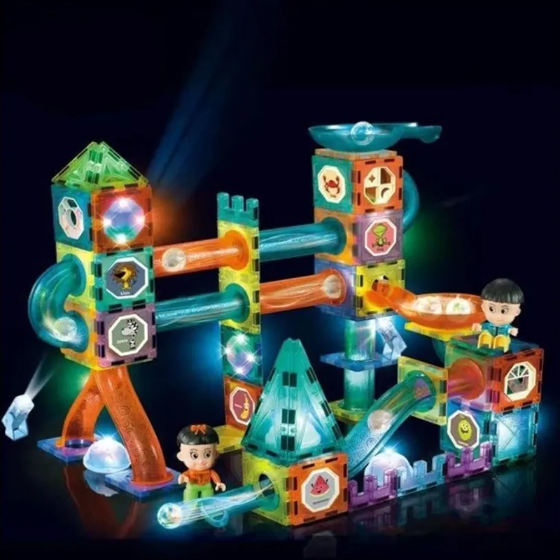 Juego Bloques Construcción De Luz Magnética Bloques 3d