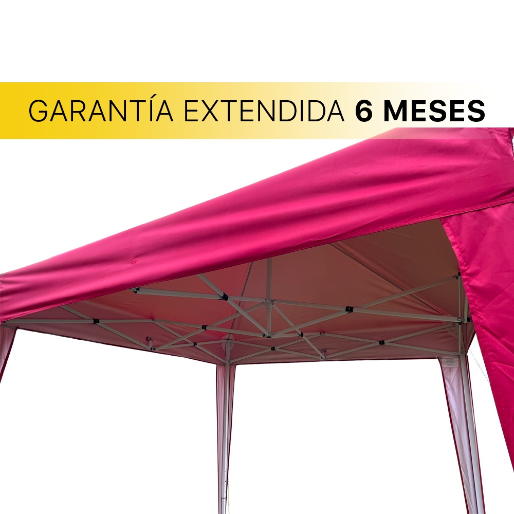 Toldo Carpa Retractil 2m x 2m impermeable premium Beckon Color Rojo
