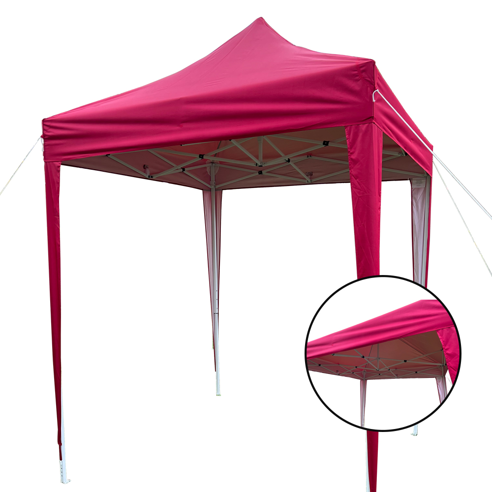 Toldo Carpa Retractil 2m x 2m impermeable premium Beckon Color Rojo