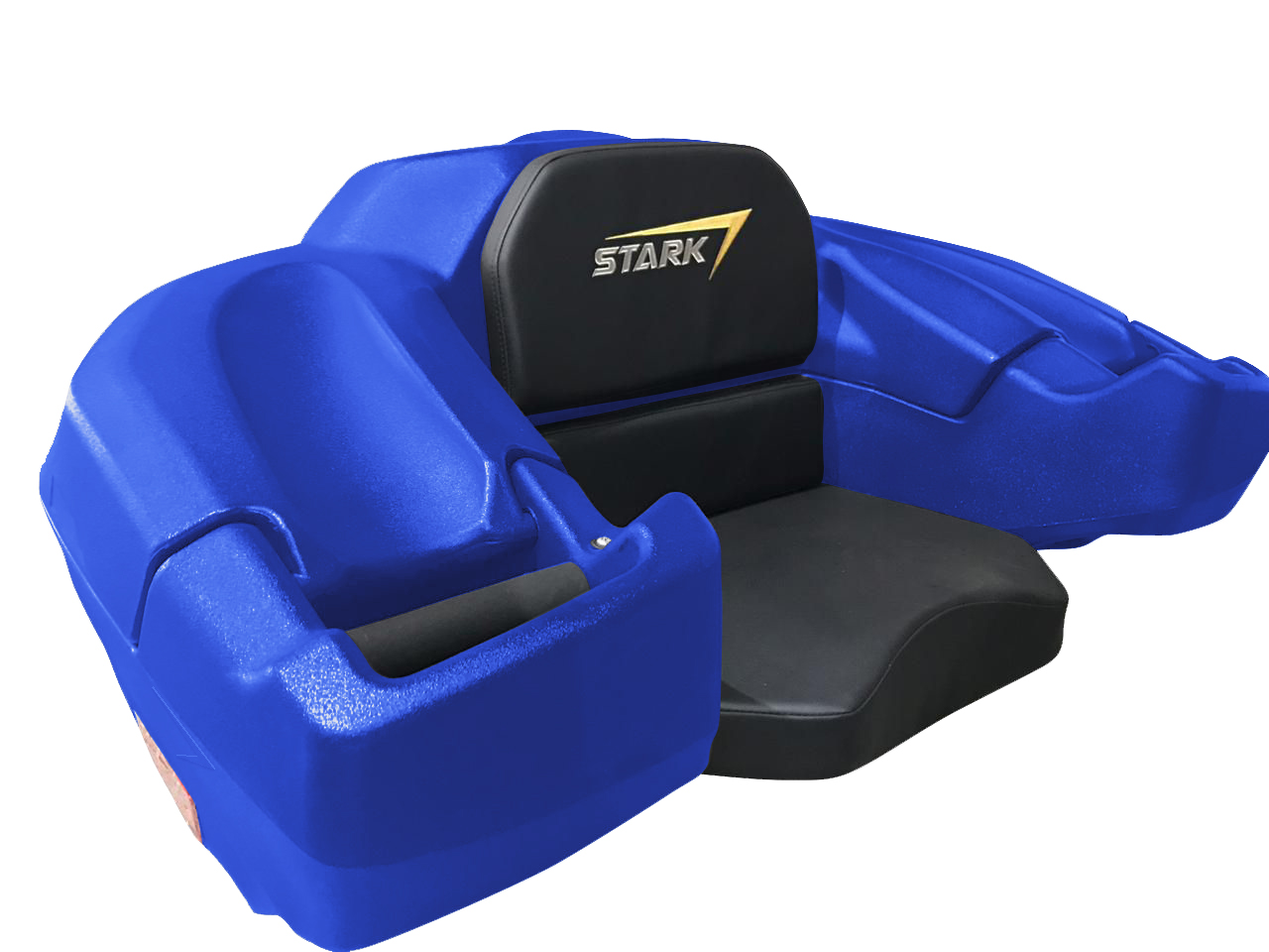 Caja Asiento Trasero Cuatrimoto Con Respaldo Agarraderas Universal Azul