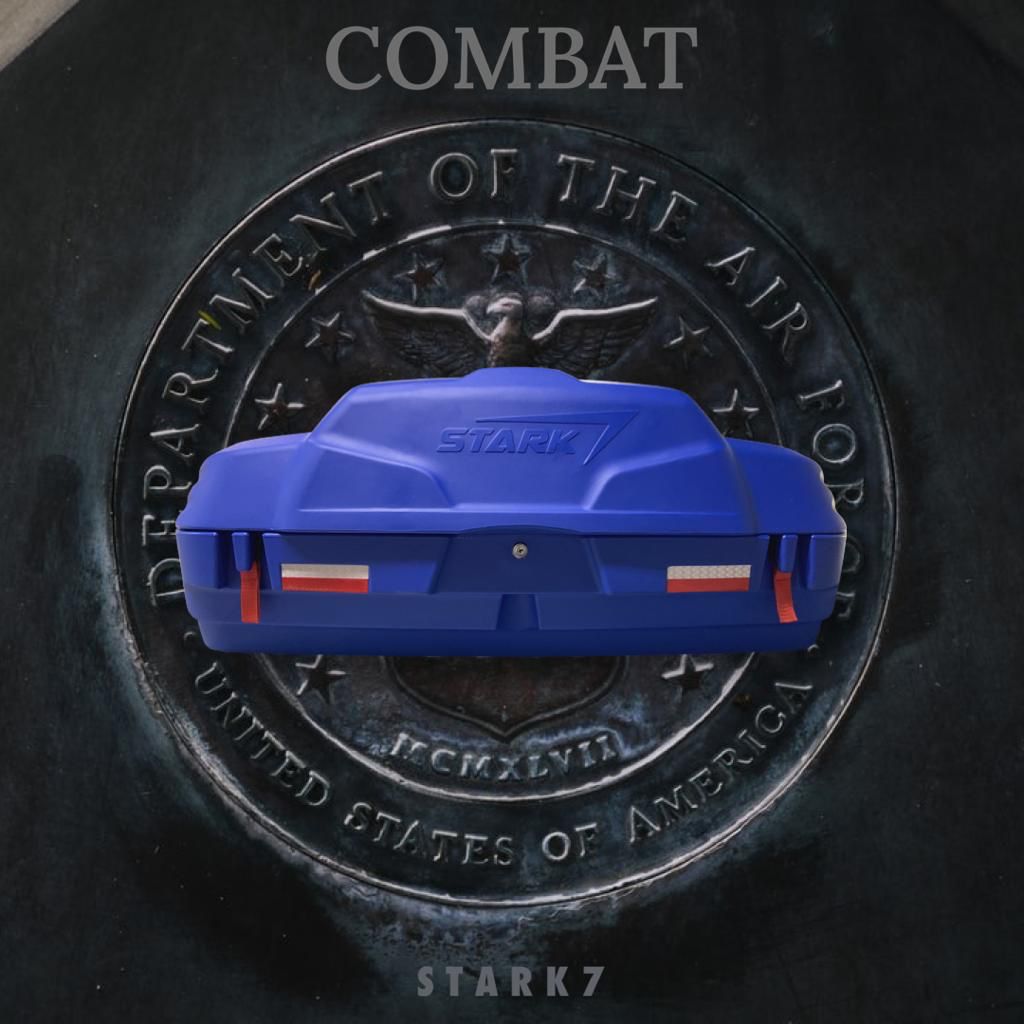 Caja Asiento Trasero Cuatrimoto Con Respaldo Agarraderas Universal Azul