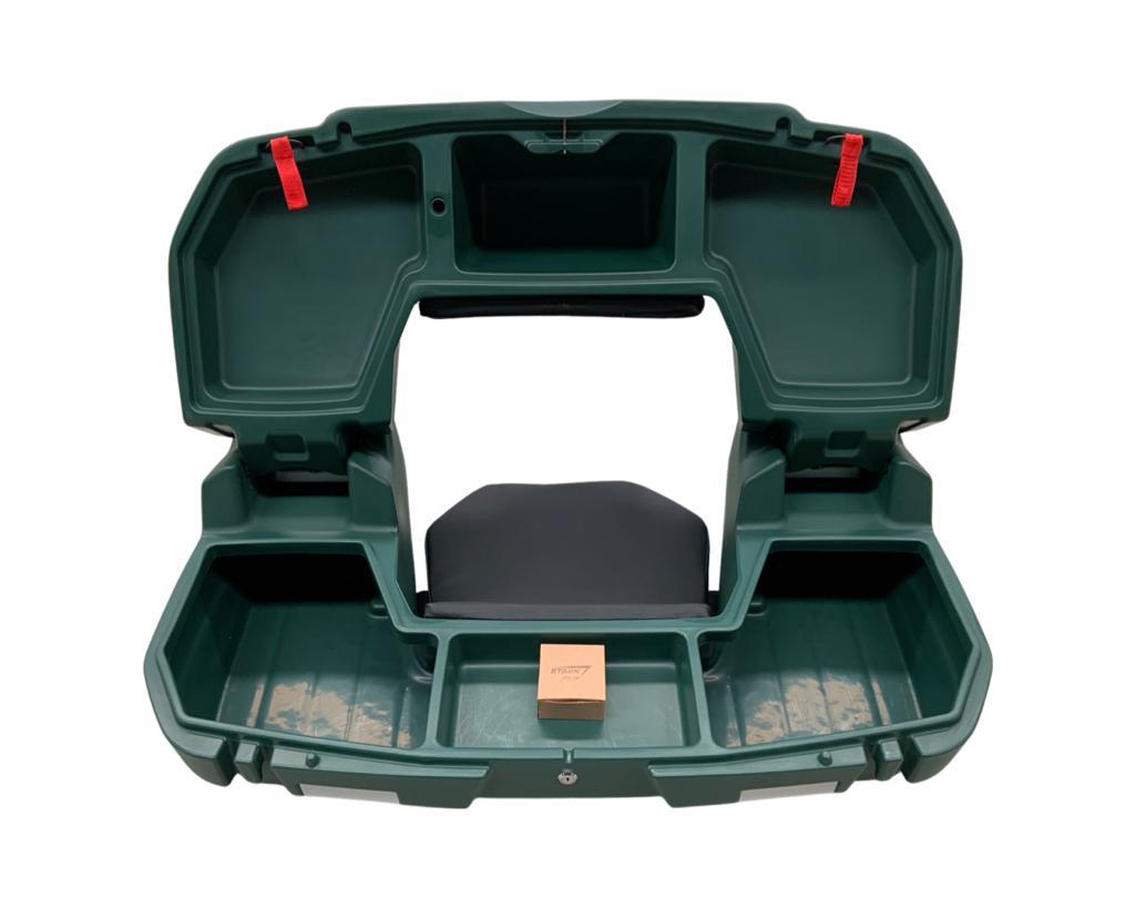 Caja Asiento Trasero Cuatrimoto Con Respaldo Agarraderas Universal Verde