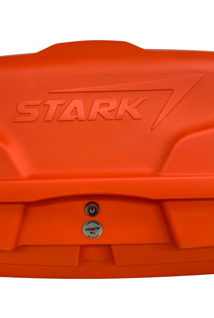 Caja Asiento Trasero Cuatrimoto Con Respaldo Agarraderas Universal Naranja