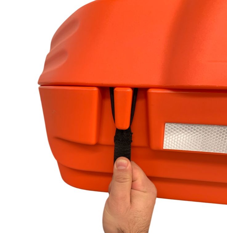 Caja Asiento Trasero Cuatrimoto Con Respaldo Agarraderas Universal Naranja