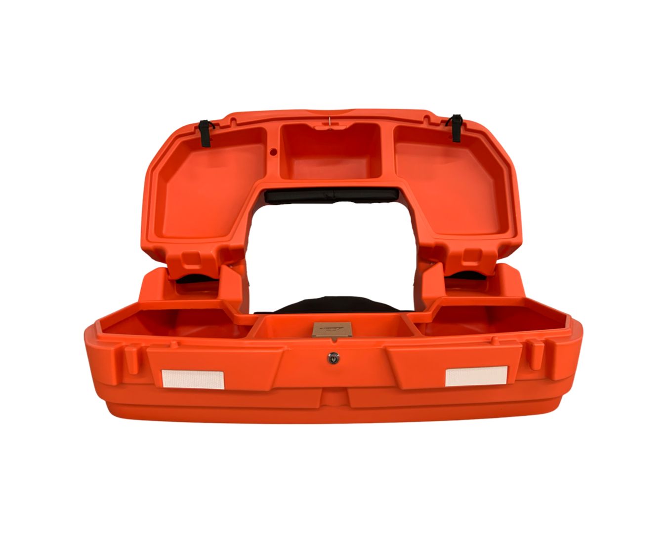 Caja Asiento Trasero Cuatrimoto Con Respaldo Agarraderas Universal Naranja