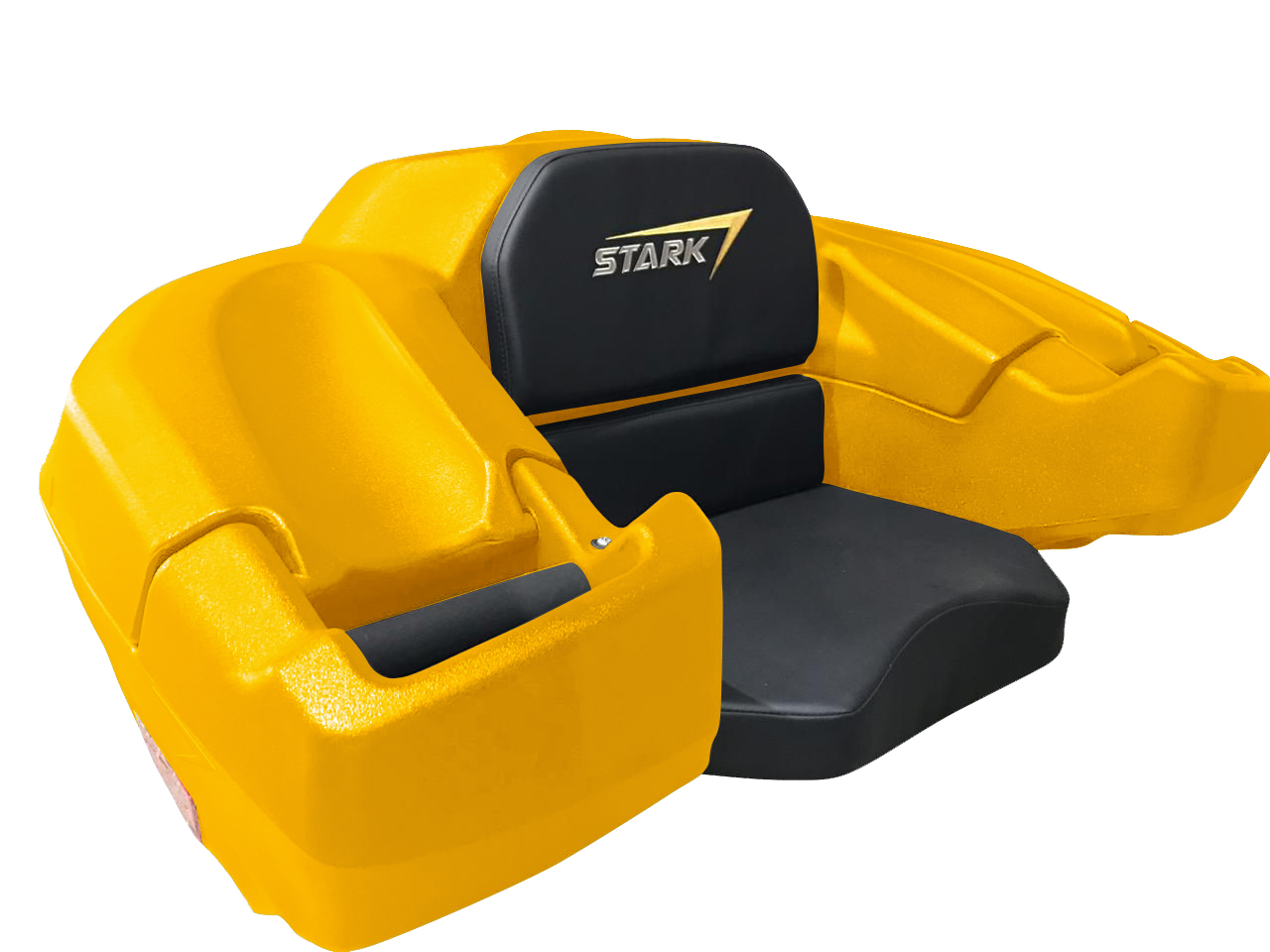 Caja Asiento Trasero Cuatrimoto Con Respaldo Agarraderas Universal Amarillo