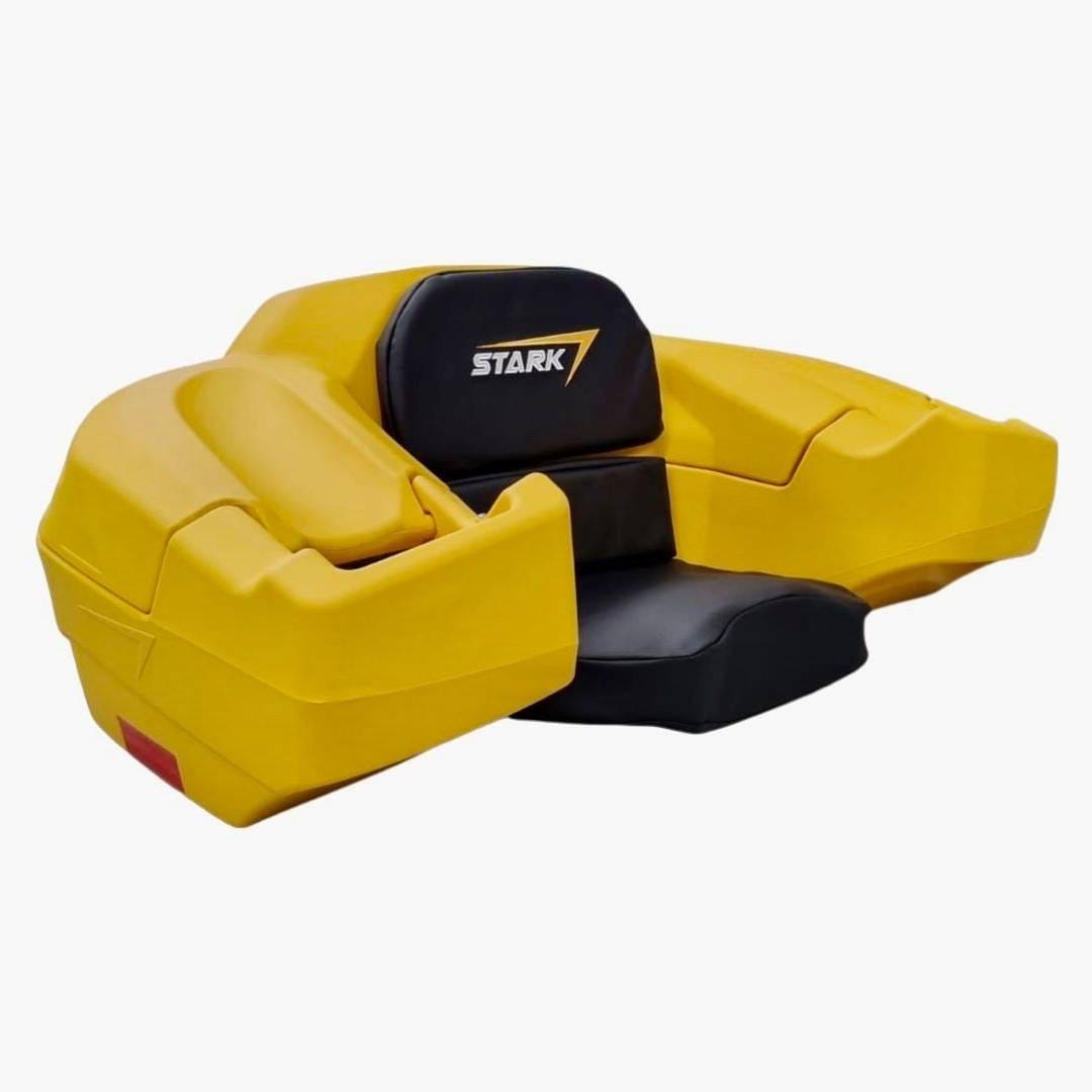Caja Asiento Trasero Cuatrimoto Con Respaldo Agarraderas Universal Amarillo