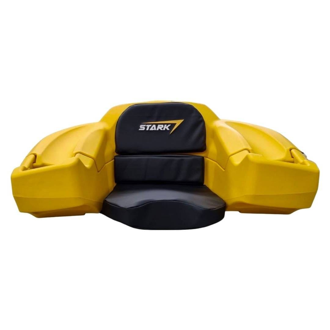 Caja Asiento Trasero Cuatrimoto Con Respaldo Agarraderas Universal Amarillo
