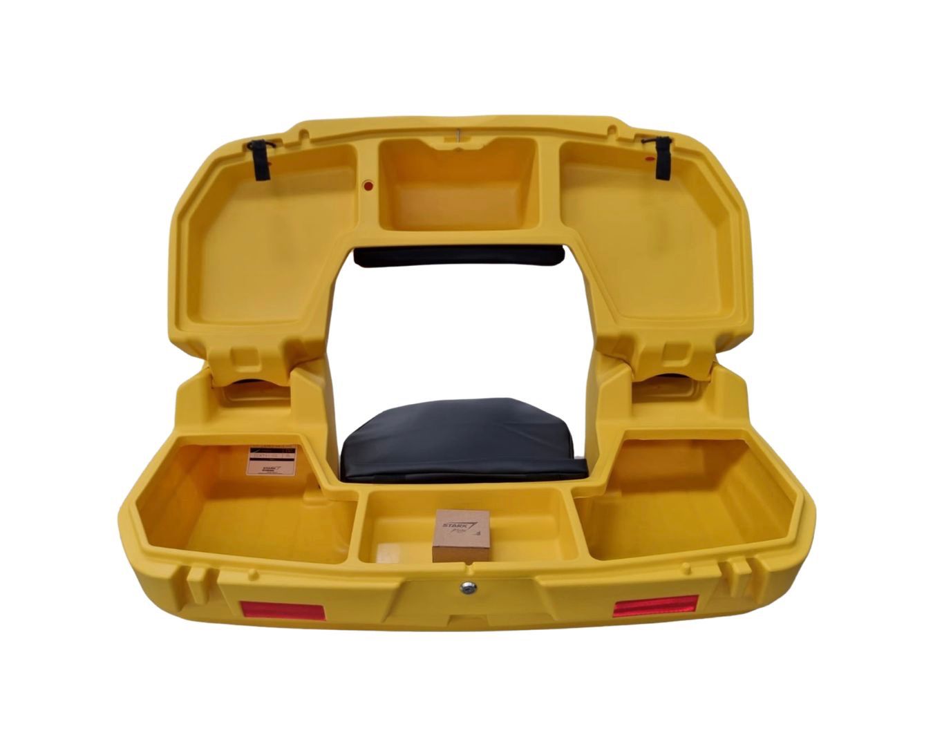 Caja Asiento Trasero Cuatrimoto Con Respaldo Agarraderas Universal Amarillo