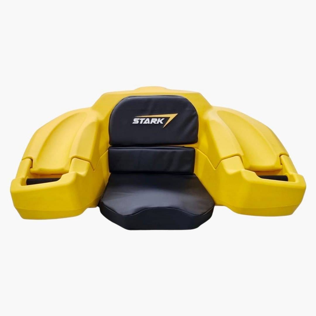 Caja Asiento Trasero Cuatrimoto Con Respaldo Agarraderas Universal Amarillo