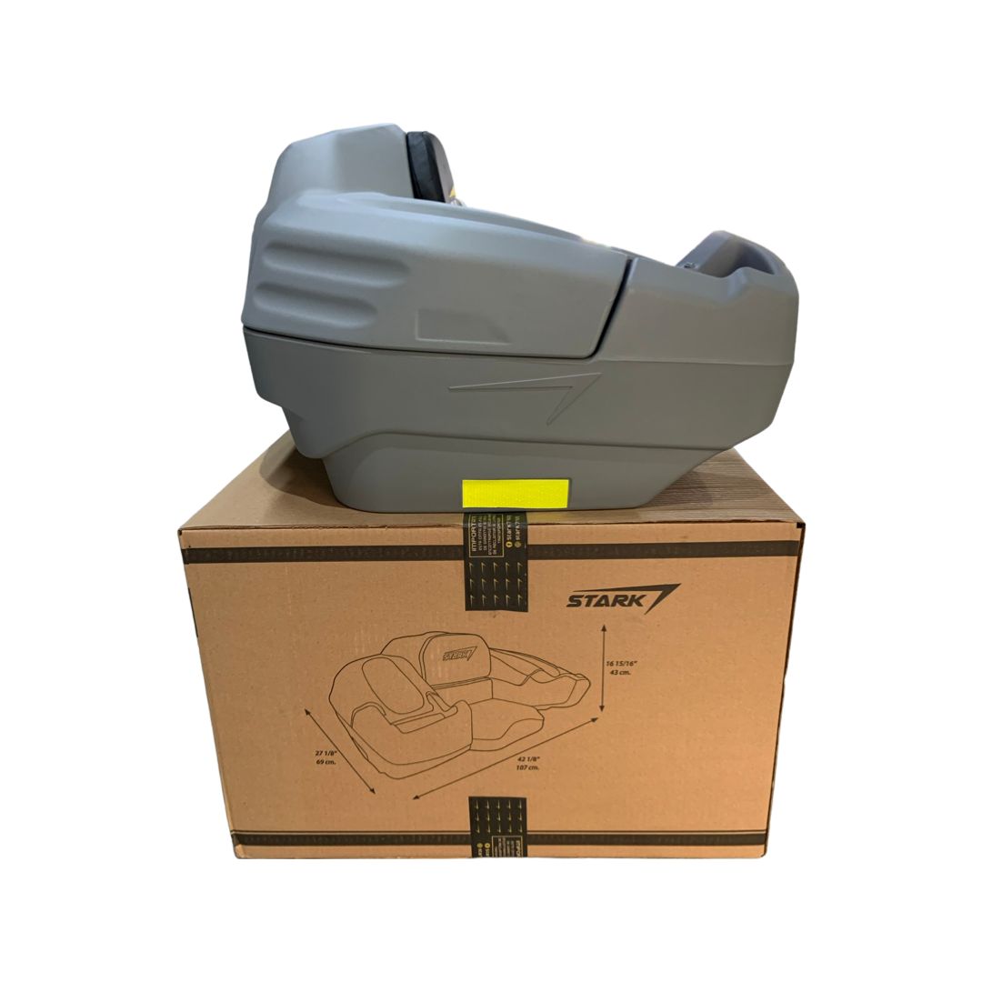 Caja Asiento Trasero Cuatrimoto Con Respaldo Agarraderas Universal Gris