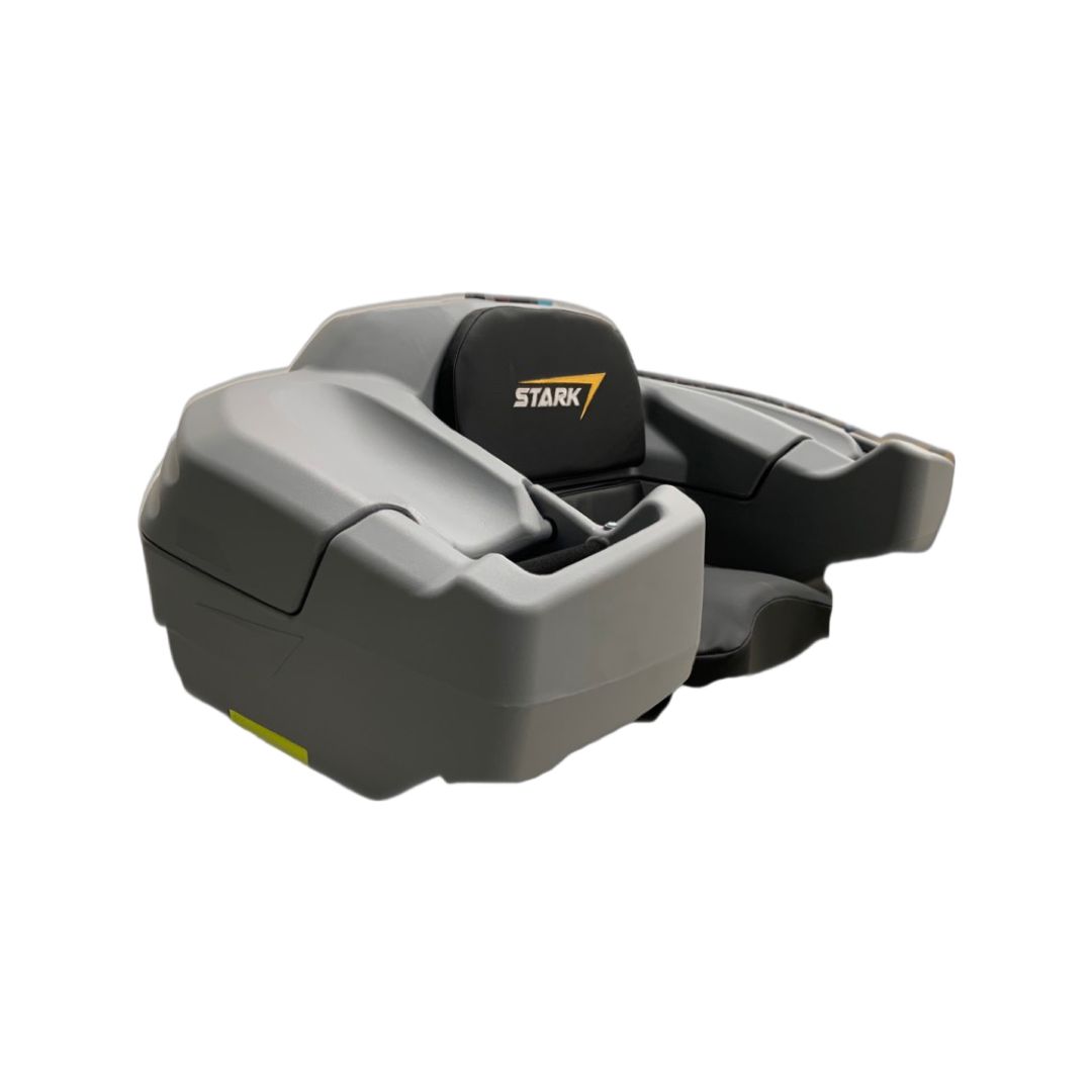 Caja Asiento Trasero Cuatrimoto Con Respaldo Agarraderas Universal Gris