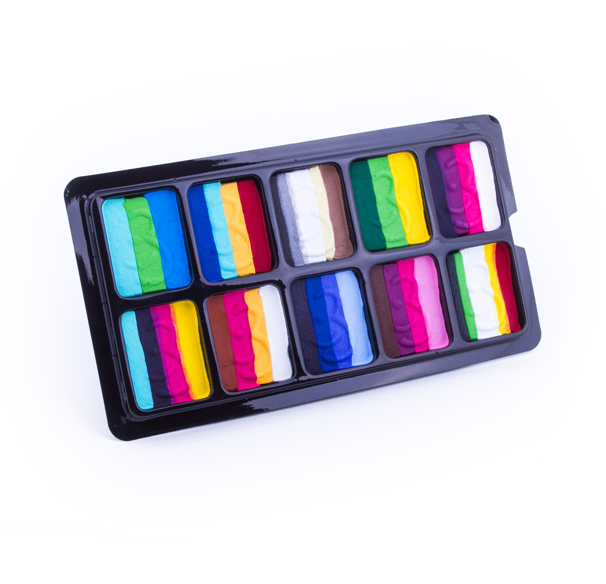 Wiywef Paleta De Pintura, Paleta De Maquillaje Elegante, Pintura Corporal a Base De Agua, Pintura No Tóxica, Paleta Dividida De Color Arcoíris para Niños Wiywef Paleta De Pintura, Paleta De Maquillaje Elegante, Pintura Corporal a Base De Agua, Pintura No Tóxica, Paleta Dividida De Color Arcoíris para Niños