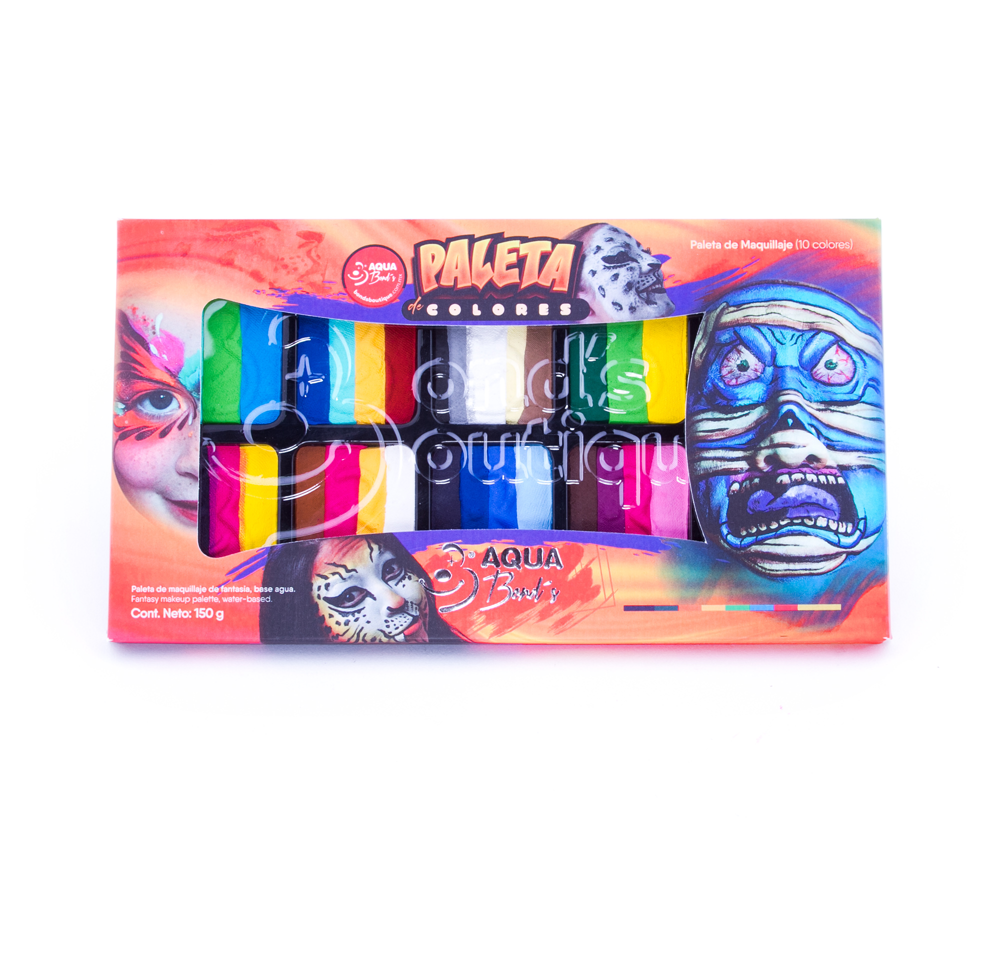 Paleta de maquillaje base agua "Aqua Bonds" de Arcoiris