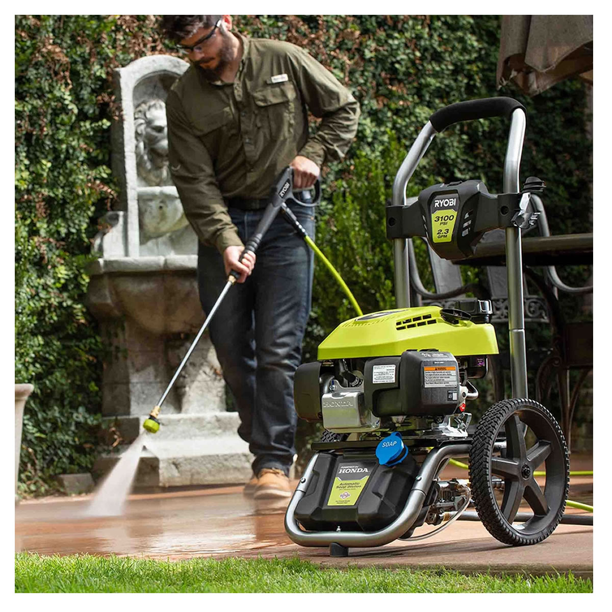 Hidrolavadora de Gasolina Con 3100 PSI RYOBI RY803023 THD