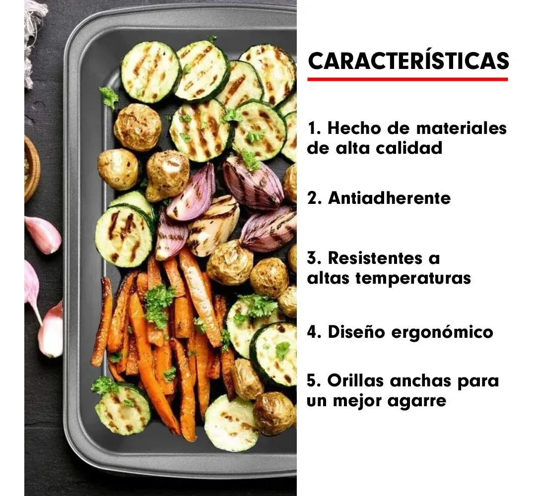 Set Charolas Hornear Galletas Pan Cocina Acero Inoxidable