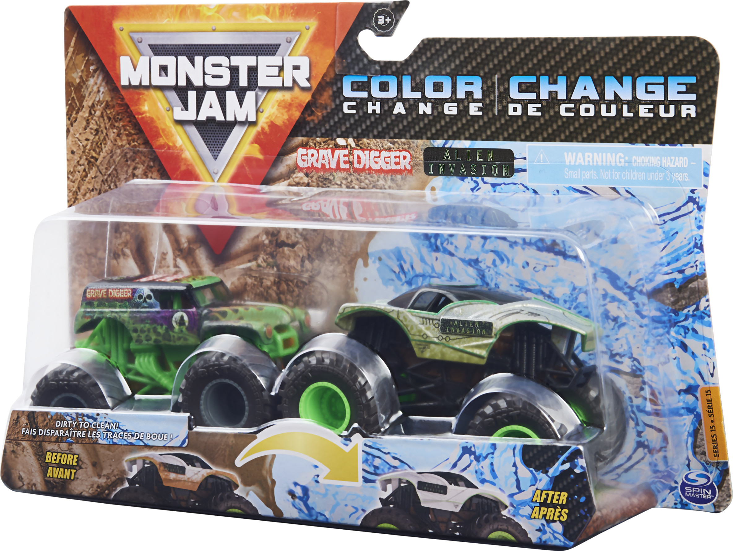 Monster Jam Grave Digger Y Alien Invasion Cambia De Color
