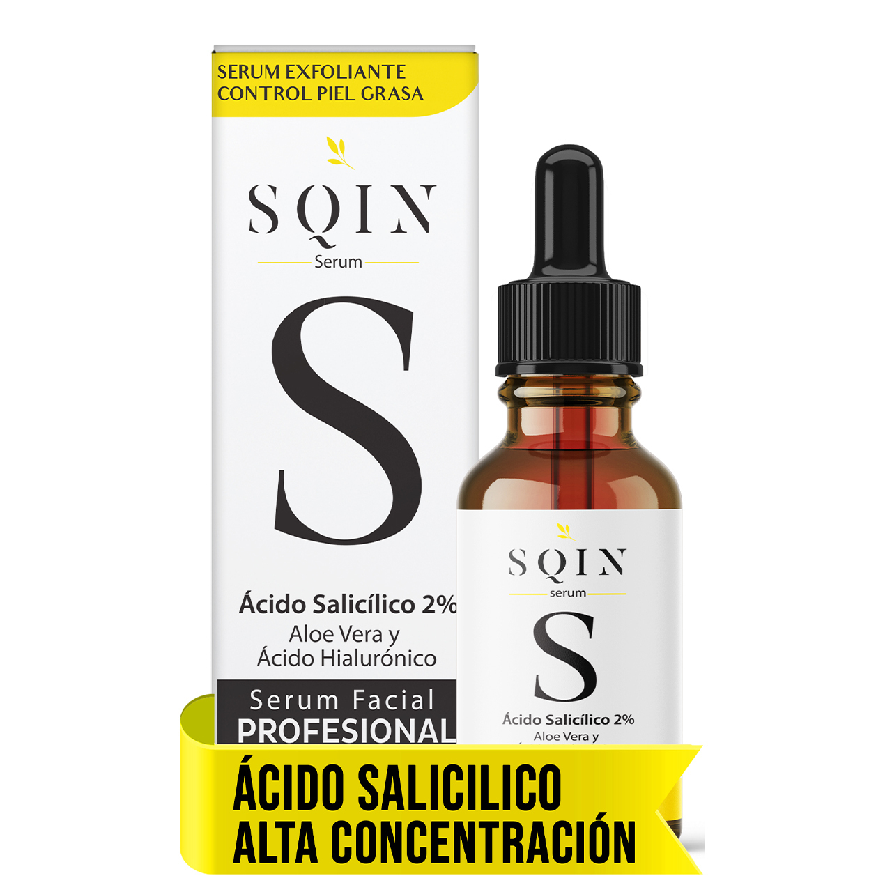 Serum Acido Salicilico y Ácido Hialurónico Facial, Exfoliante Facial.