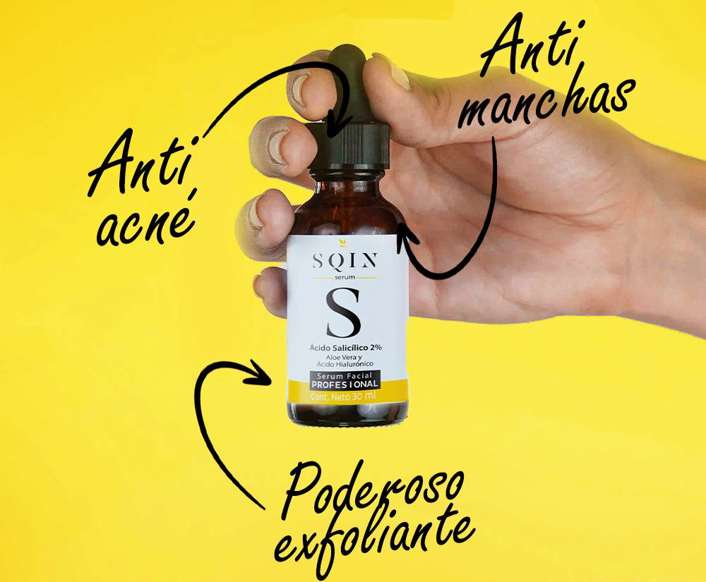 Serum Acido Salicilico y Ácido Hialurónico Facial, Exfoliante Facial.