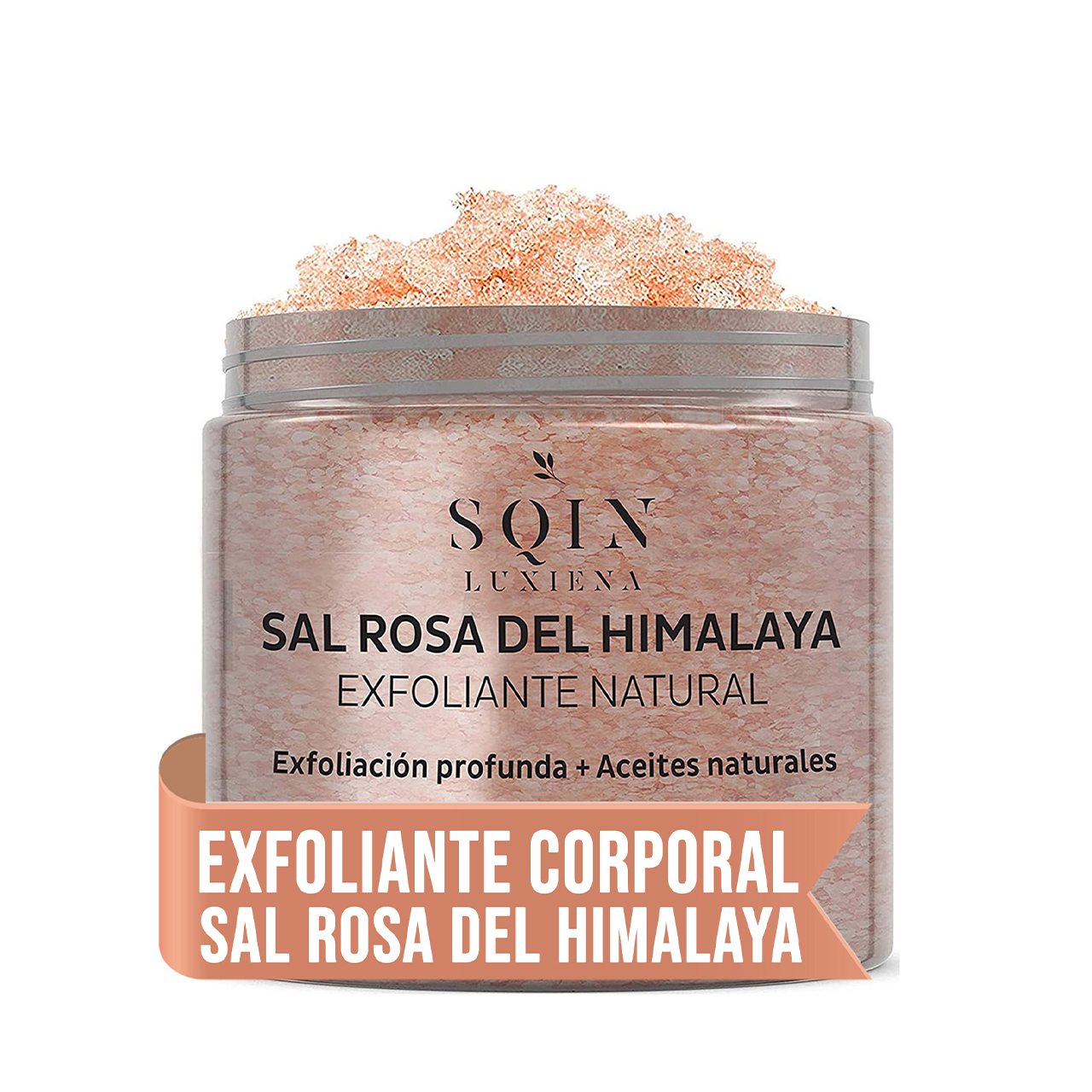 Exfoliante de Sal Rosa del Himalaya, Exfoliación Profunda, Remueve Toxinas, Nutre y Restaura la Piel, Balancea pH. 