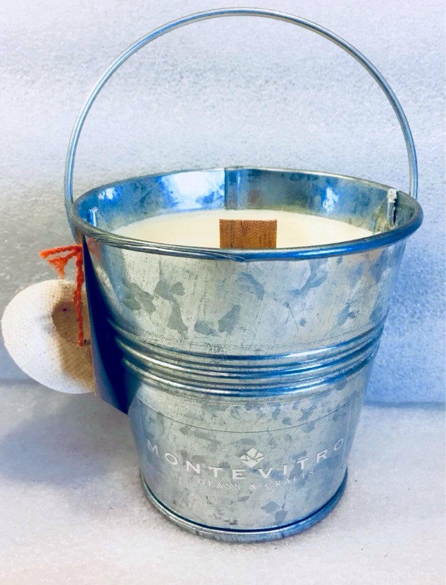 2 Velas con Citronela Extra Grande y Grande Monte Vitro en cubeta original Pabilo de Madera  